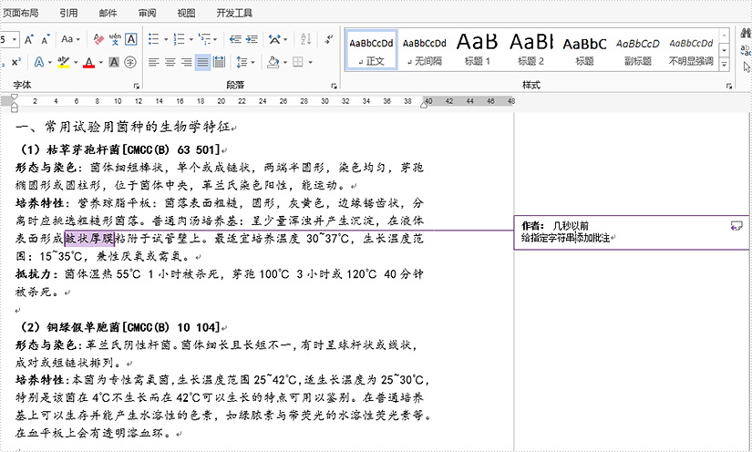 java 给 word 指定字符串添加批注