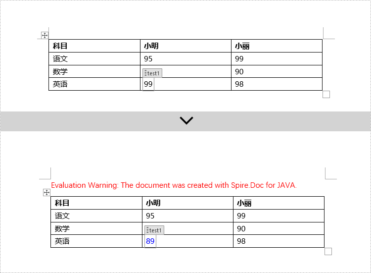 java 修改 word 文档中的内容控件